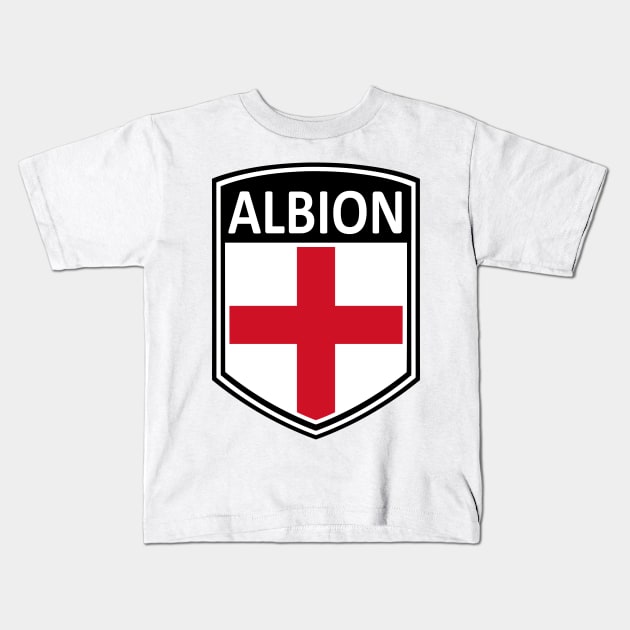 Flag Shield - Albion Kids T-Shirt by Taylor'd Designs